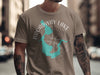T-shirt with turquoise Broadway Lake map graphic and compass, reading "South Carolina".
