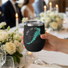 Black tumbler with Lake Las Vegas Nevada map and compass graphic.