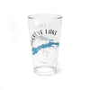 Clear glass pint glass with "Buckeye Lake" text and a compass rose graphic.