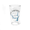 Glass with Lake Hartwell map, compass, and text "Lake Hartwell South Carolina".