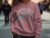 Pink sweatshirt with Nickajack Lake map and compass design.
