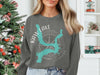 Gray sweatshirt with Kaw Lake Oklahoma map and compass graphic.