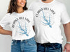 White t-shirts featuring a compass design with "Clarks Hill Lake" and "Georgia" text.