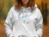White hoodie with Lake Powell compass design featuring Utah.