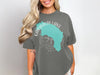 Grey t-shirt with teal Garibaldi Lake map, compass, and British Columbia text.