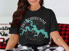Black t-shirt with Lake D'Arbonne Louisiana map and compass graphic.