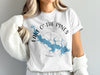 White t-shirt with "Lake O' The Pines Texas" map graphic.
