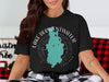 Black t-shirt with Lake Derwentwater map and compass design and "ENGLAND" text.
