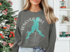 Gray sweatshirt with Longview Lake Missouri map and compass graphic.