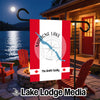 Personalized Malinge Lake Canada flag with compass and family name.