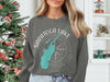 Gray sweatshirt with Saratoga Lake map and compass graphic.
