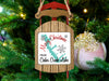 Sled ornament with Merry Christmas from Cedar Creek Lake and snowflakes.