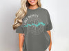 Lake Bowen South Carolina compass graphic dark gray t-shirt.