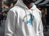 White hoodie with "Benbrook Lake Texas" map and compass graphic.