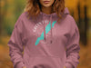 Dusty rose hoodie with Green Bay Wisconsin map and compass rose graphic.