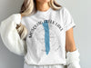 White t-shirt with "Mosquito Creek Lake Ohio" and compass graphic.