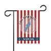 Garden flag with red and white stripes, Lake Bomoseen map, and "The Smith Family".