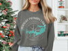 Dark gray sweatshirt with "Wright Patman Lake, Texas" graphic and compass.