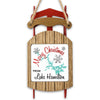 Sled ornament with "Merry Christmas FROM Lake Hamilton" and a tree graphic.