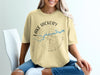 Light yellow t-shirt with Lake Hickory, North Carolina compass design