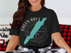 Green Bay Wisconsin map graphic with compass on black t-shirt.