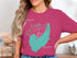 Pink t-shirt with Rose Canyon Lake map outline and compass graphic.
