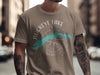 Brown t-shirt with Buckeye Lake map and compass design, "OHIO" text.