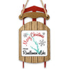 Sled ornament with "Merry Christmas FROM Randleman Lake" text and snowflakes.