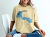 T-shirt with Forest Lake Minnesota map and compass graphic.