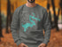 Gray sweatshirt with "Pine Flat Lake California" map and compass design.