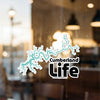 Cumberland Life sticker featuring a teal map outline and black text on a white border.