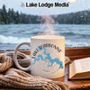 White mug with Lake D'Arbonne Louisiana map and compass design.