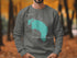 Garibaldi Lake, British Columbia map graphic on a grey sweatshirt.