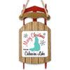 Christmas ornament shaped like a sled with "Merry Christmas from Calcasieu Lake" text.