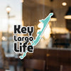 Key Largo Life sticker with map outline and Lake Lodge Media LLC copyright.