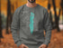 Gray sweatshirt with "Beautiful Honeoye Lake New York" text and compass design.