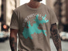 Brown t-shirt with a teal map graphic and text "HERB PARSONS LAKE TENNESSEE".