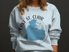 Light blue sweatshirt with Lake St. Clair, Michigan map graphic and compass rose.