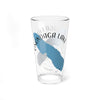 Glass with blue Onondaga Lake map and text "ONONDAGA LAKE NEW YORK".