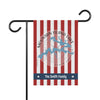Garden flag with red and white stripes, featuring Mountain Island Lake and "The Smith Family".