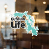 Turquoise Eufaula Life logo with Lake Lodge Media LLC copyright.