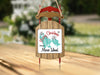 Sled ornament with "Merry Christmas from Marco Island" text and map graphic.