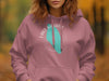 Pink hoodie with a teal outline map of Arizona and "Lake Mohave" text.