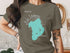T-shirt with teal Lake Istokpoga map and "Florida" text.