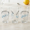 Three clear glasses with "Old Hickory Lake Tennessee" and a blue map graphic.