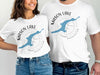 White t-shirts with "Mason Lake Washington" and a blue lake outline over a compass rose.