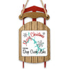 Wooden sled ornament with "Merry Christmas FROM Deep Creek Lake" and snowflakes.