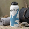 White water bottle with "MURRAY" and California map graphic on textured surface.