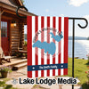 Custom garden flag for Brooks and Hess Lake, Michigan, personalized with "The Smith Family".