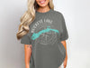 Gray t-shirt with Buckeye Lake map outline and compass design.